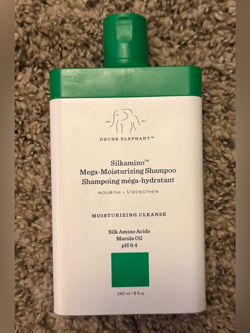 Drunk Elephant Silkamino Mega-Moisturizing Shampoo — White & Green
